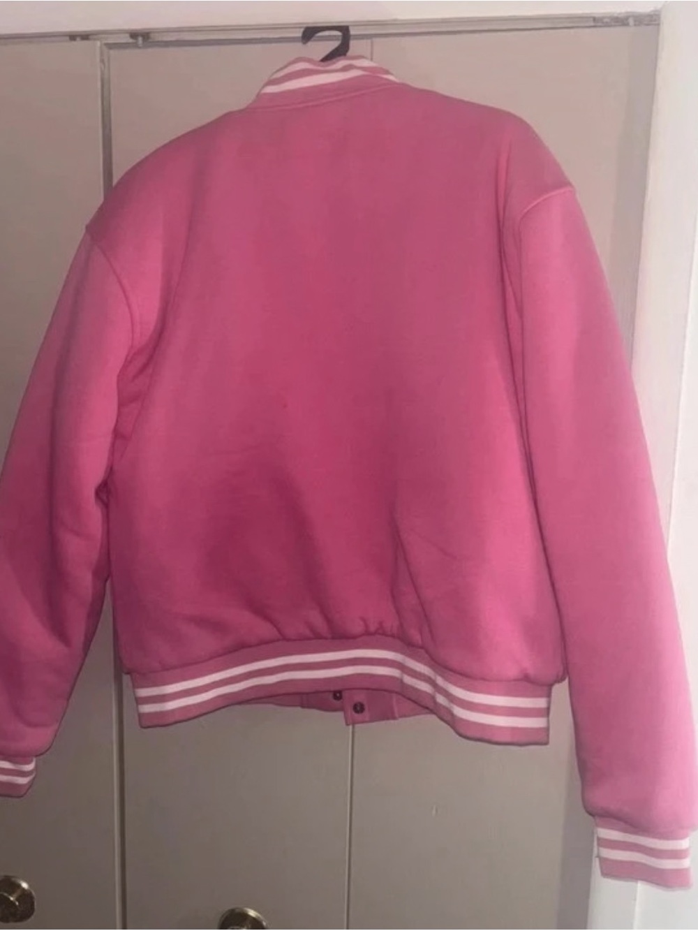 GT Pink Varsity Jacket with Contrast Trim - Picture 2 of 3